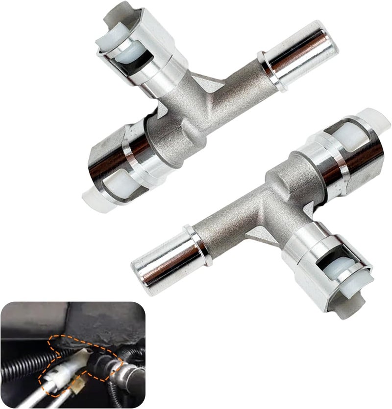 CEYHTLY 800-413HP Metal Heater Hose Connector Compatible with 2000-2014 Cadillac Escalade ESV EXT, Chevrolet Avalanche Silverado 3500 HD Suburban 1500 2500 Tahoe, GMC Sierra 3500 HD Yukon XL 1500 2500 (2 pcs) - Image 1